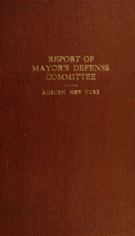 Report of Mayor's Defense Committee, Auburn, N.Y. 1917-1919_cover