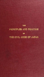 The principles and practice of the Civil code of Japan_cover