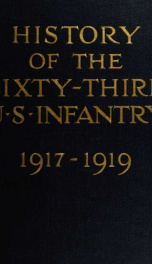 A history of the Sixty-third U.S. infantry, 1917-1919_cover
