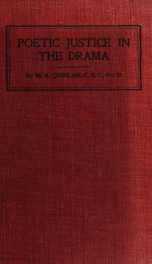 Poetic justice in the drama; the history of an ethical principle in literary criticism_cover