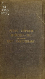 An historical discourse delivered at West Brookfield, Mass., on the occasion of the one hundred and fiftieth anniversary of the First Church in Brookfield, October 16, 1867_cover