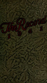 The record of the class of 1941_cover