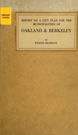 Report on a city plan for the municipalities of Oakland & Berkeley_cover