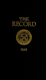 The record of the class of 1923_cover