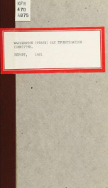 Report of the state of Washington Tax Investigation Committee appointed by the governor, Louis F. Hart by virtue of Chapter 171 of the session laws of the state of Washington, 1921 .._cover