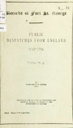 Records of the Madras government_cover