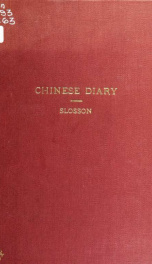 Edward Slosson's Chinese diary : trip from Tein Tsin to Quay Hwa Chung and return_cover