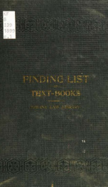 Finding list of text-books, 1899_cover