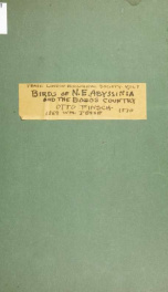 On a collection of birds from North-Eastern Abyssinia and the Bogos Country_cover