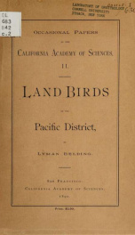 Land birds of the Pacific district_cover