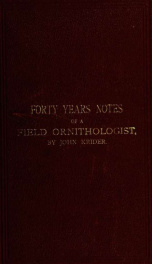 Forty years notes of a field ornithologist_cover