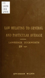 The law affecting general and particular average_cover