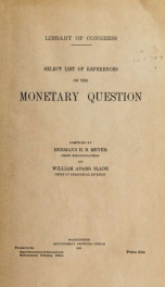 Select list of references on the monetary question;_cover
