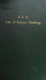 List of subject headings ..._cover