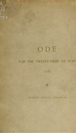 Ode for the twenty-first of June, 1887_cover