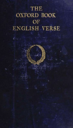 The Oxford book of English verse, 1250-1900;_cover