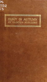 Elegy in autumn, in memory of Frank Dempster Sherman_cover