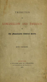 Tributes to Longfellow and Emerson_cover