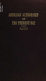 American authorship of the present-day (since 1890)_cover
