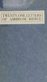 Twenty-one letters of Ambrose Bierce_cover