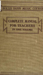 Manual for teachers : musical dictation - study of tone and rhythm_cover
