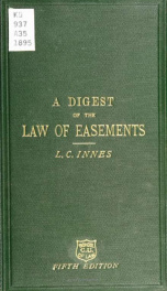 A digest of the law of easements_cover