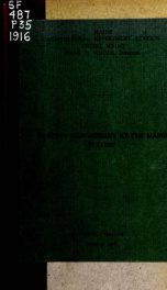 Methods of poultry management at the Maine agricultural experiment station_cover