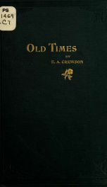 Old times : a collection of poems_cover