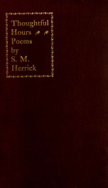 Thoughtful hours; a book of poems_cover