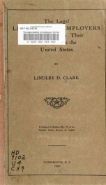 The legal liability of employers for inquiries to their employees, in the United States_cover