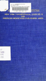Arbitration proceedings : New York Typographical Union No. 6 and American Newspaper Publishers' Ass'n_cover