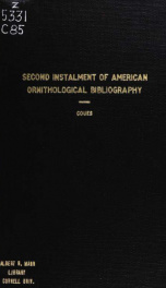 Second instalment of American ornithological bibliography_cover