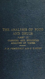 The analysis of food and drugs_cover