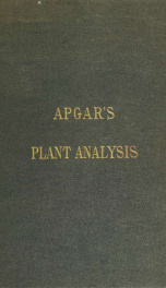 Apgar's plant analysis; adapted to Gray's botanies_cover