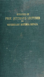 Notes on veterinary materia medica. Veterinary medicines and their uses_cover