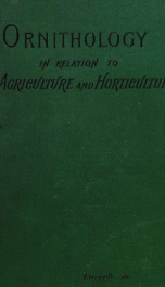 Ornithology in relation to agriculture and horticulture_cover