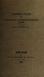 Leading cases in Canadian constitutional law_cover