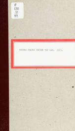 The United States income tax law : (approved October 3, 1913)_cover