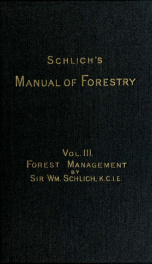 Schlich's manual of forestry_cover