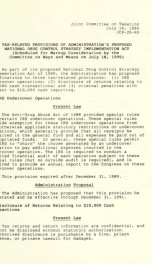 Tax-related provisions of administration's proposed National Drug Control Strategy Implementation Act : scheduled for markup consideration by the Committee on Ways and Means on July 18, 1990 JCX-20-90_cover