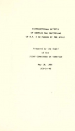 Distributional effects of certain tax provisions of H.R. 3 as passed by the House JCX-14-90_cover