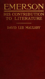 Emerson, his contribution to literature_cover