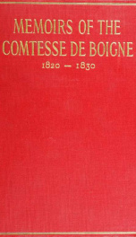 Memoirs of the comtesse de Boigne .._cover