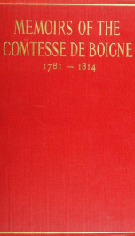 Memoirs of the comtesse de Boigne .._cover