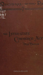 The inter-state commerce act; an analysis of its provisions_cover