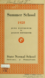 Summer school [catalogue] 1925_cover