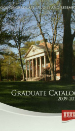 Graduate catalog 2009/2010_cover