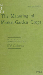 The manuring of market garden crops_cover