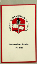 Undergraduate catalog 1982/1983_cover