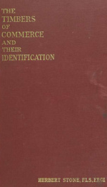 The timbers of commerce and their identification_cover